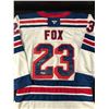 Image 1 : ADAM FOX SIGNED NEW YORK RANGERS HOCKEY JERSEY (ACE COA)