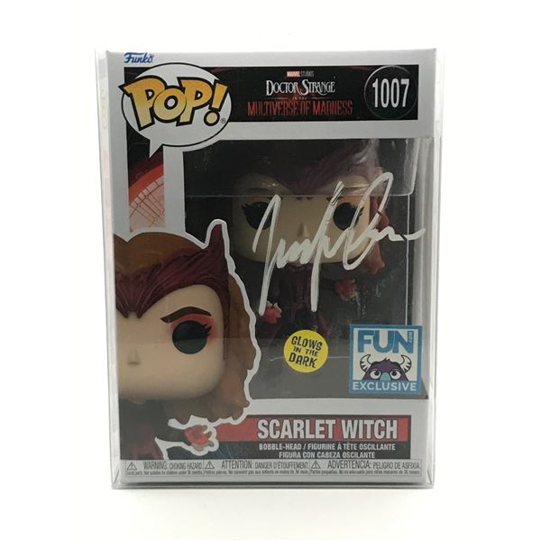 ELIZABETH OLSEN SIGNED SCARLET WITCH FUNKO POP - KB COA