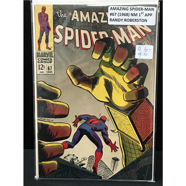 THE AMAZING SPIDERMAN #67 1ST APPEARANCE OF RANDY ROBERSTON - MARVEL COMICS
