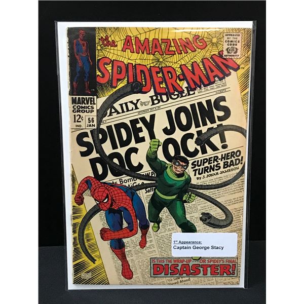 THE AMAZING SPIDERMAN #56 1ST APPEARANCE OF CAPTAIN GEORGE STACY - MARVEL COMICS