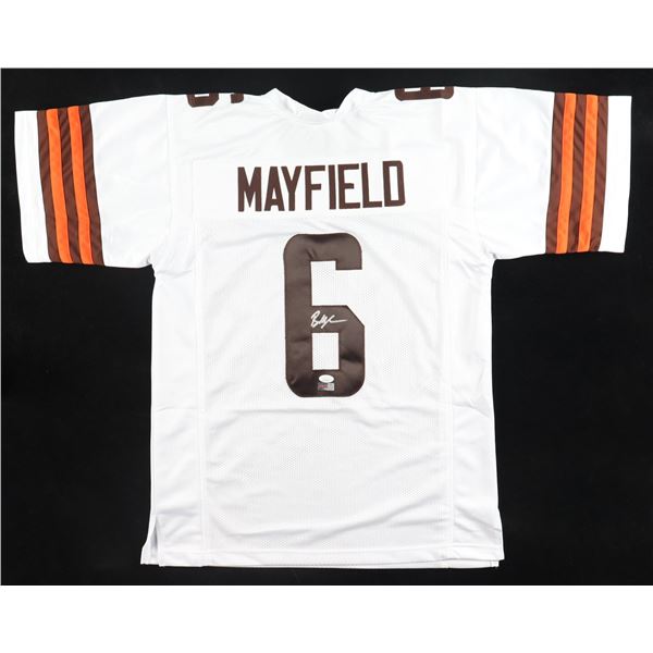 BAKER MAYFIELD SIGNED FOOTBALL JERSEY - JSA COA