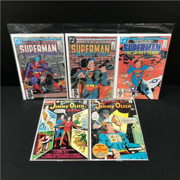 LOT OF 5 SUPERMAN COMICS - DC COMICS