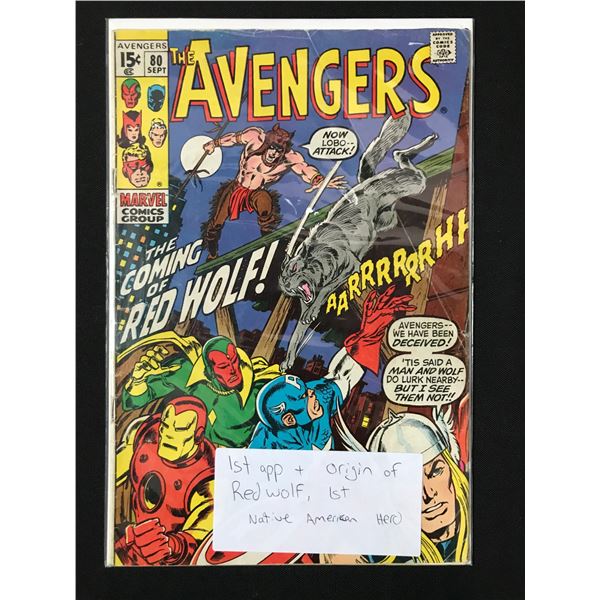 THE AVENGERS #80 1ST APPEARANCE OF REDWOLF- MARVEL COMICS