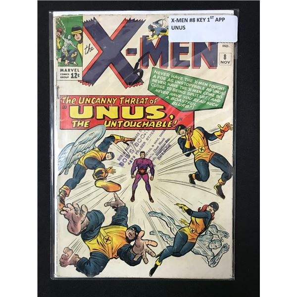 THE X-MEN #8 1ST APPEARANCE OF UNUS - MARVEL COMICS