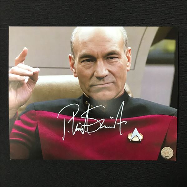 PATRICK STEWART SIGNED JEAN LUC PICARD 8X10 - KB COA