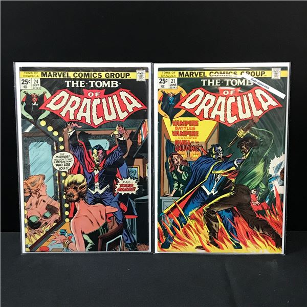 LOT OF 2 THE TOMB OF DRACULA COMICS - MARVEL COMICS