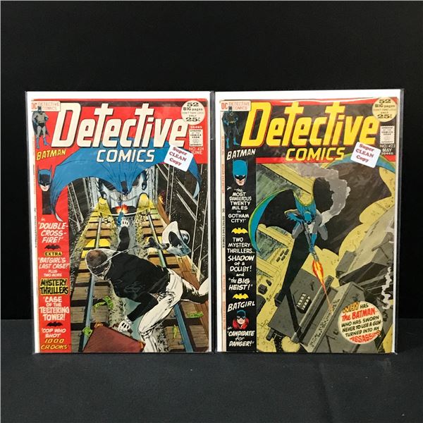 LOT OF 2 DETECTIVE COMICS #423-424 - DC COMICS