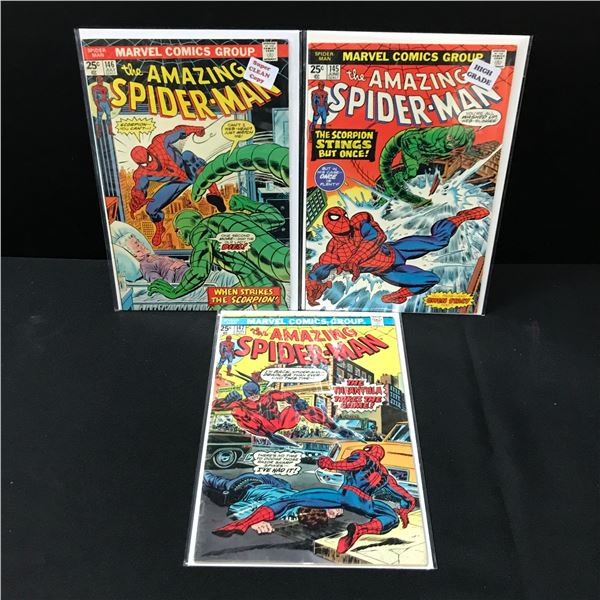 LOT OF 3 THE AMAZING SPIDERMAN COMICS #145-147 - MARVEL COMICS