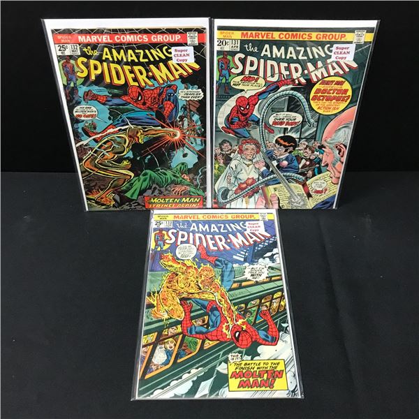 LOT OF 3 THE AMAZING SPIDERMAN COMICS #131-133 - MARVEL COMICS
