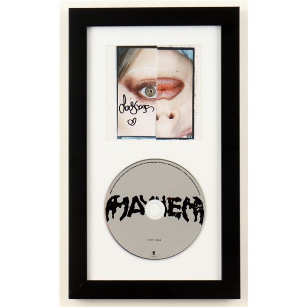 LADY GAGA SIGNED AND FRAMED MAYHEM CD SLEEVE PRESENTATION PIECE - JSA COA