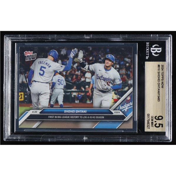 2024 TOPPS NOW SHOHEI OHTANI SEALED TRADING CARD - BECKETT GRADE 9.5