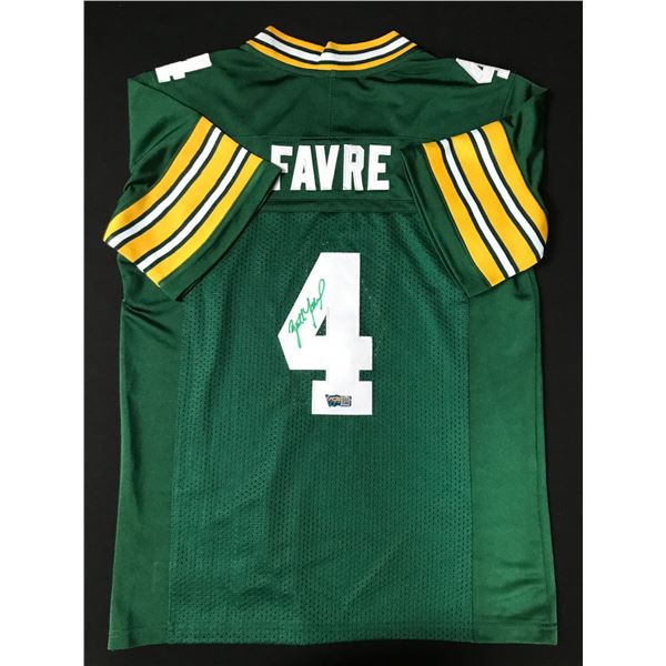 BRETT FAVRE SIGNED GREEN BAY PACKERS YOUTH FOOTBALL JERSEY - ACE COA