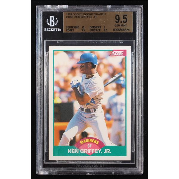 1989 SCORE ROOKIE CARD KEN GRIFFREY JR - BECKETT GRADE 9.5