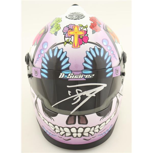 DANIEL SUAREZ SIGNED DAY OF THE DEAD NASCAR MINI HEMET (PA COA)