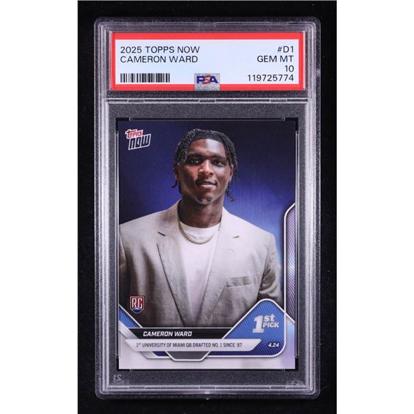 2025 TOPPS NOW CAMERON WARD TRADING CARD - PSA GRADE 10