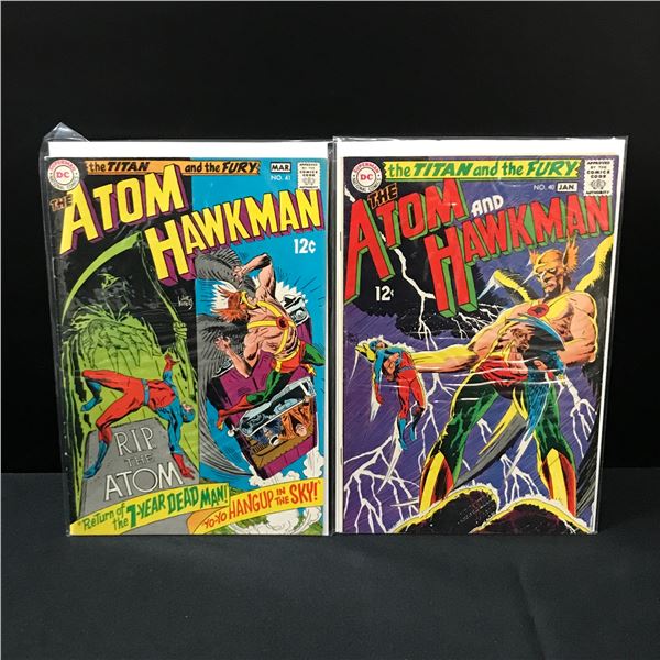 LOT OF 2 THE ATOM AND HAWKMAN COMICS #40-41 - DC COMICS