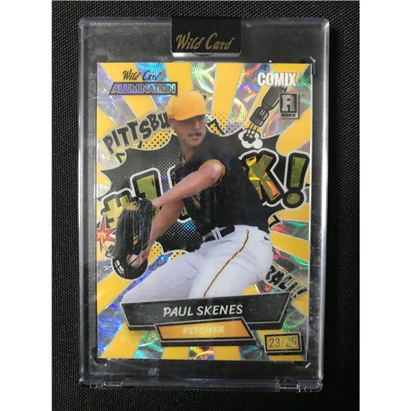 PAUL SKENES WILD CARD ALLUMINATIO ROOKIE CARD 23/25