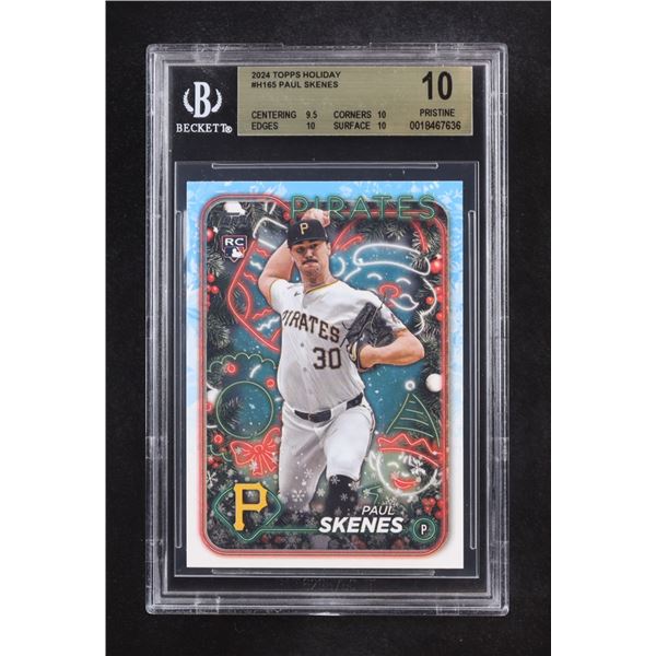 2024 TOPPS HOLIDAY PAUL SKENES TRADING CARD - BECKETT GRADE 10