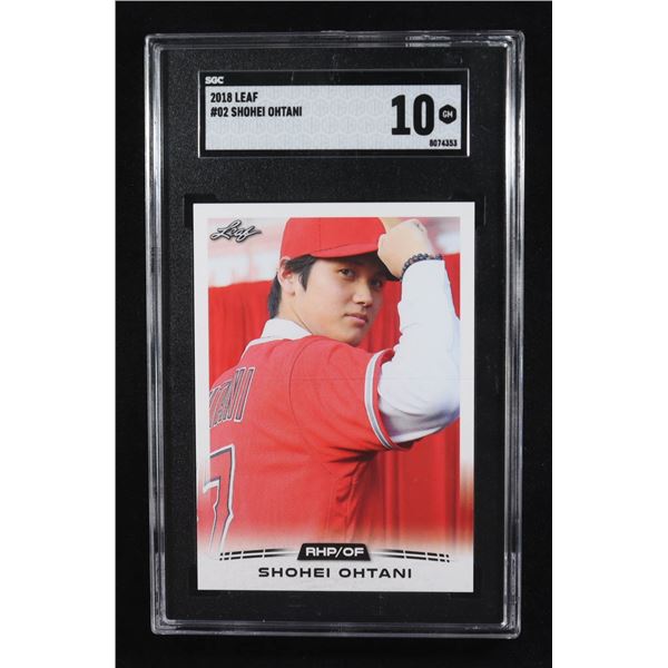 2018 LEAF SHOHEI OHTANI TRADING CARD - SGC GRADE 10