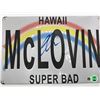 Image 1 : CHRISTOPHER MINTZ - PLASSE SIGNED MCLOVIN LICENSE PLATE - WWOC COA