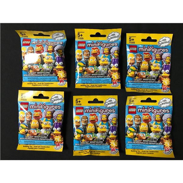 LOT OF 6 PACKS OF LEGO SIMPSONS MINI FIGURES SEALED RETIRED