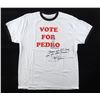 Image 1 : JON HEDER SIGNED SIGNED AND INSCRIBED VOTE FOR PEDRO T-SHIRT (JSA COA)