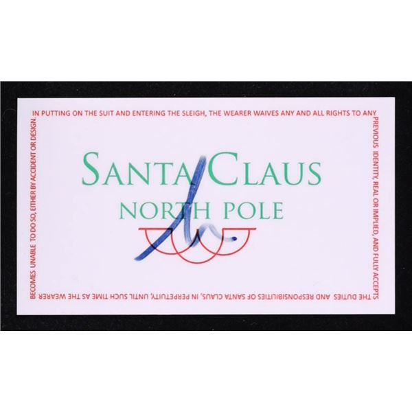 TIM ALLEN SIGNED SANTA CLAUS BUSINESS CARD - PSA COA