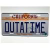 Image 1 : CHRISTOPHER LLOYD AND MICHAEL J FOX DUAL SIGNED OUTATIME LICENSE PLATE - WWOC COA