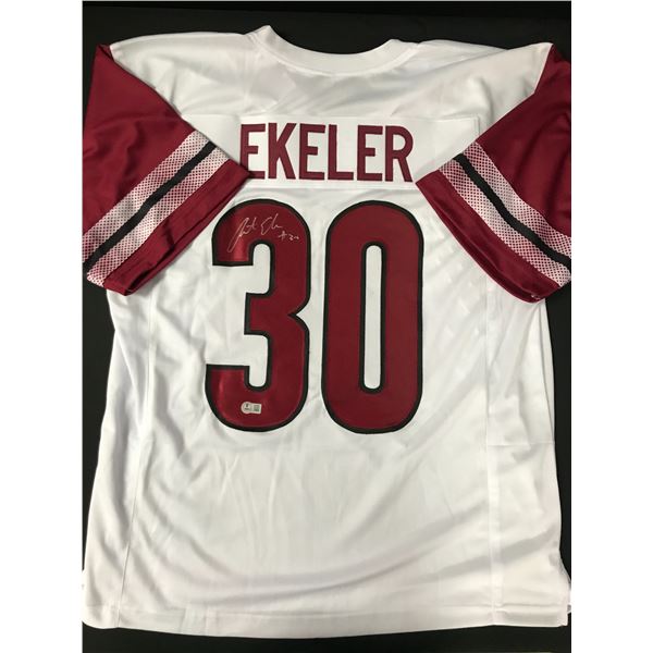 AUSTIN EKELER SIGNED FOOTBALL JERSEY - BECKETT COA