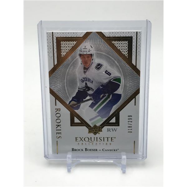 2017-18 UPPER DECK BROCK BOESER EXQUISITE ROOKIES TRADING CARD
