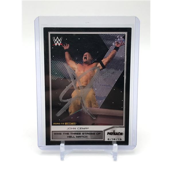 JOHN CENA SIGNED TRADING CARD - WWOC COA