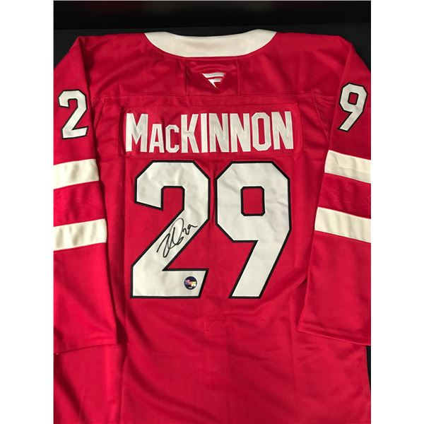 NATHAN MACKINNON SIGNED TEAM CANADA JERSEY - CENTER ICE COA