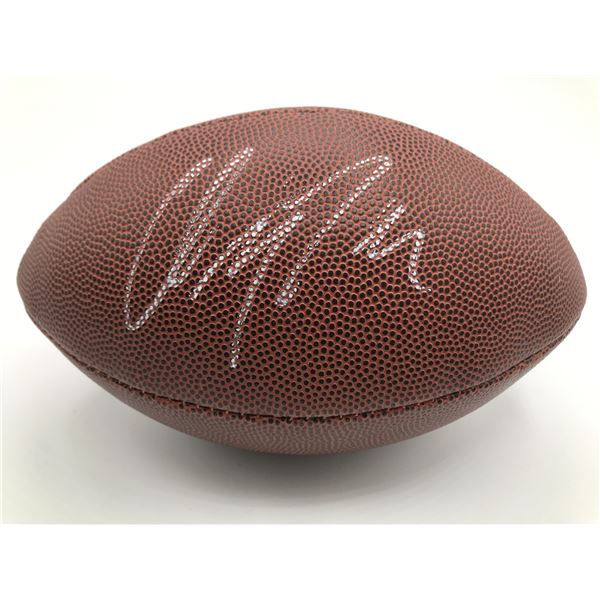 CHRISTIAN MCCAFFREY SIGNED FOOTBALL (ACE COA)
