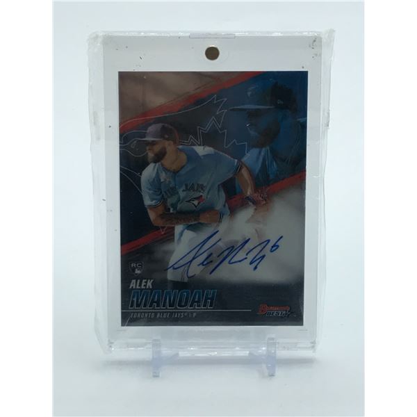 2021 BOWMANS BEST ALEK MANOAH SIGNED ROOKIE CARD - TOPPS COA