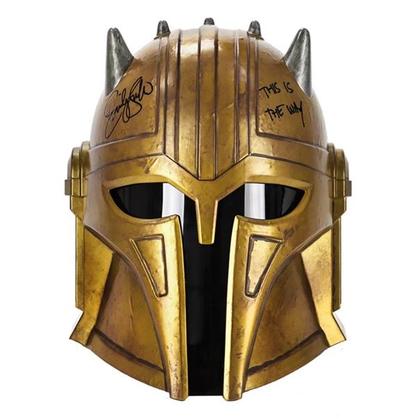 EMILY SWALLOW SIGNED AND INSCRIBED THE ARMORER HELMET - CELEBRITY AUTHENTICS COA