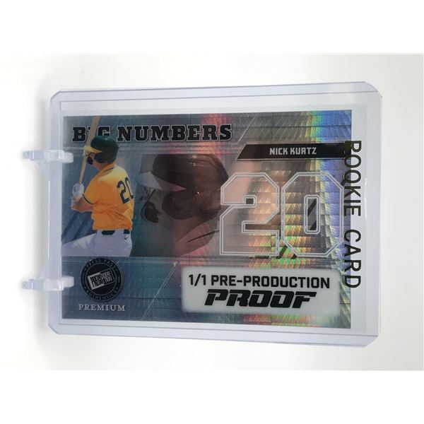NICK KURTS BIG NUMBERS PRE-PRODUCTION 1/1 ROOKIE CARD