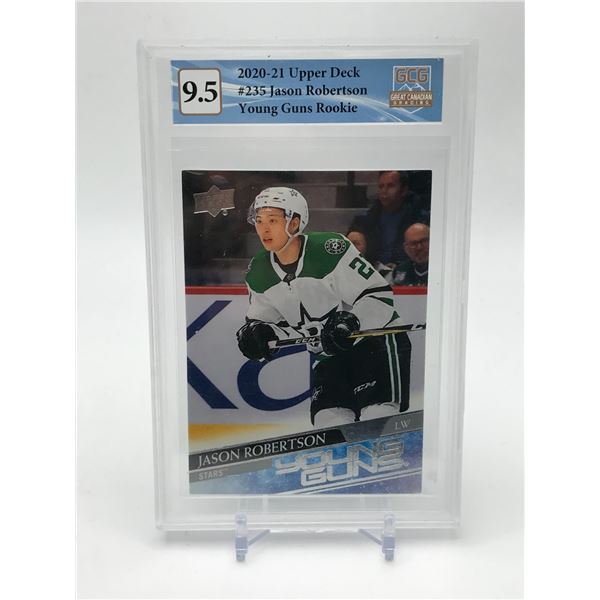 2020-21 UPPER DECK JASON ROBERTSON YOUNG GUNS ROOKIE - GREAT CANADIAN GRADING 9.5