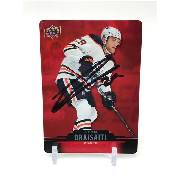 LEON DRAISAITL SIGNED TRADING CARD