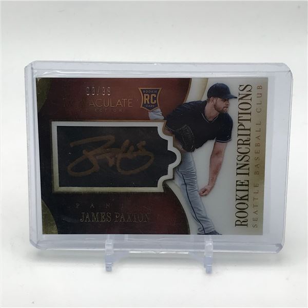 2014 PANINI IMMACULATE COLLECTION ROOKIE INSCRIPTIONS JAMES PAYTON SIGNED TRADING CARD - PANINI COA