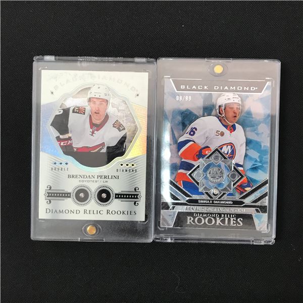 LOT OF 2 BLACK DIAMOND HOCKEY ROOKIE CARDS (SINGLE AND DOUBLE DIAMONDS)
