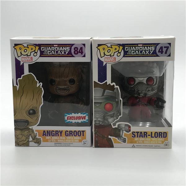 LOT OF 2 GUARDIANS OF THE GALAXY FUNKO POPS