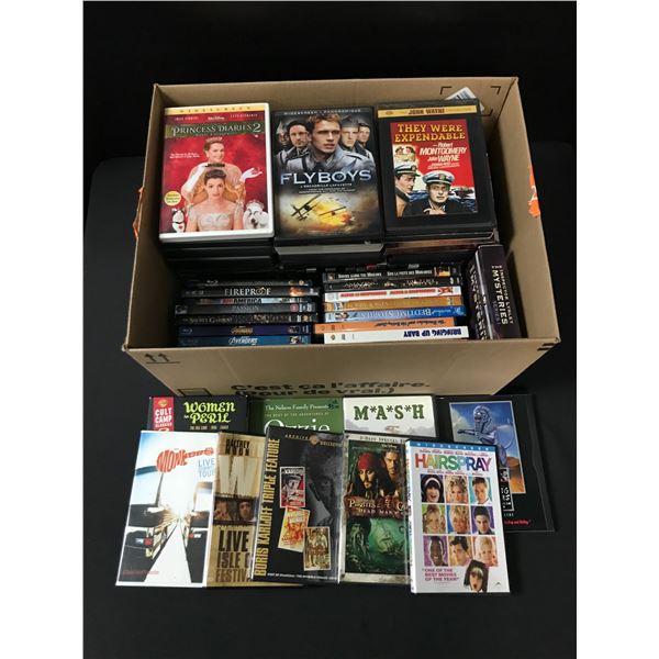 LARGE BOX OF DVDS IN CASES