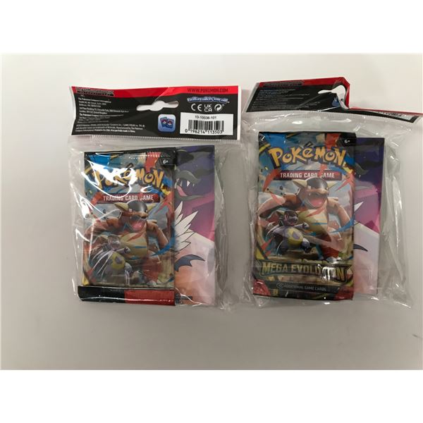 Lot of 2 Pokémon Trading Card Game: Mega Evolution expansion booster packs