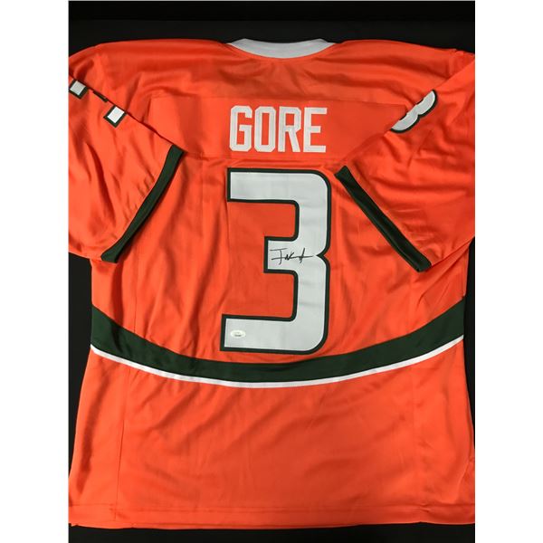 FRANK GORE SIGNED FOOTBALL JERSEY - JSA COA