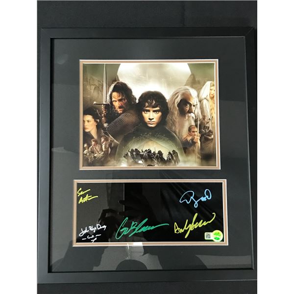 MULTI SIGNED AND FRAMED LORD OF THE RINGS PRESENTATION PIECE - WWOC COA