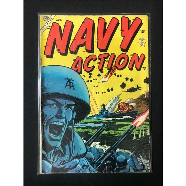 NAVY ACTION AUGUST ISSUE - ATLAS COMICS