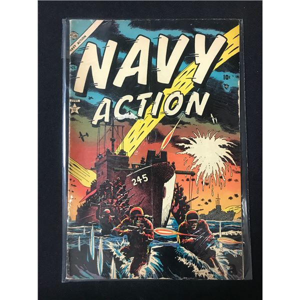 NAVY ACTION OCTOBER ISSUE - ATLAS COMICS