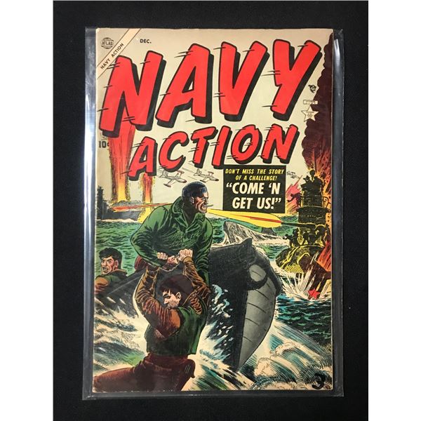 NAVY ACTION DECEMBER ISSUE - ATLAS COMICS