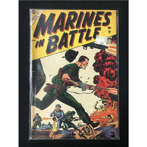 MARINES IN BATTLE OCTOBER ISSUE -ATLAS COMICS