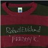 Image 2 : ROBERT ENGLUND SIGNED AND INSCRIBED FREDDY KREUGER SWEATER - WWOC COA